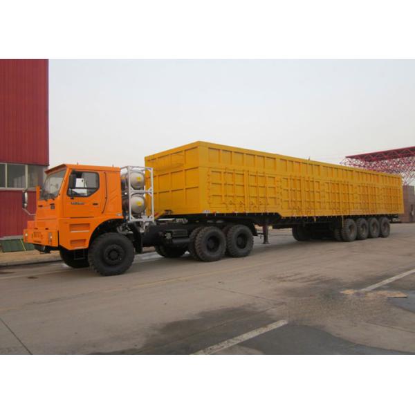 Hydraulic Tipper Semi Trailer Truck 80 Tons 25-45CBM For Cargo Transport