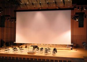 Wholesale 16/9 300 Inch Tab Tensioned Motorized Projection Screen 160 Degree Customized from china suppliers