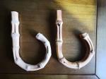 1pair 19cm(7.5 in) Bamboo purse handle Bamboo handle Purse handles bamboo bag