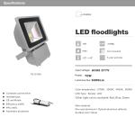 70W LED Floodlights RGB Epistar Good heat dissipation Outdoor LED Flood light