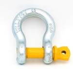 Alloy Steel Forged Screw Pin Bow Shackle , Galvanized Heavy Duty Lifting