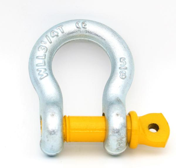Alloy Steel Forged Screw Pin Bow Shackle , Galvanized Heavy Duty Lifting