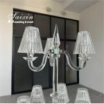 3 layer glass candelabra centerpieces 15 Arms Candle holders for wedding
