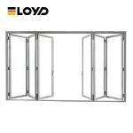 Heavy Duty Metal Bifold Patio Door Frame Southwestern Fold Glass Door For Villa