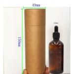 Black 155mm Height Carton Tube Packaging For Makeup