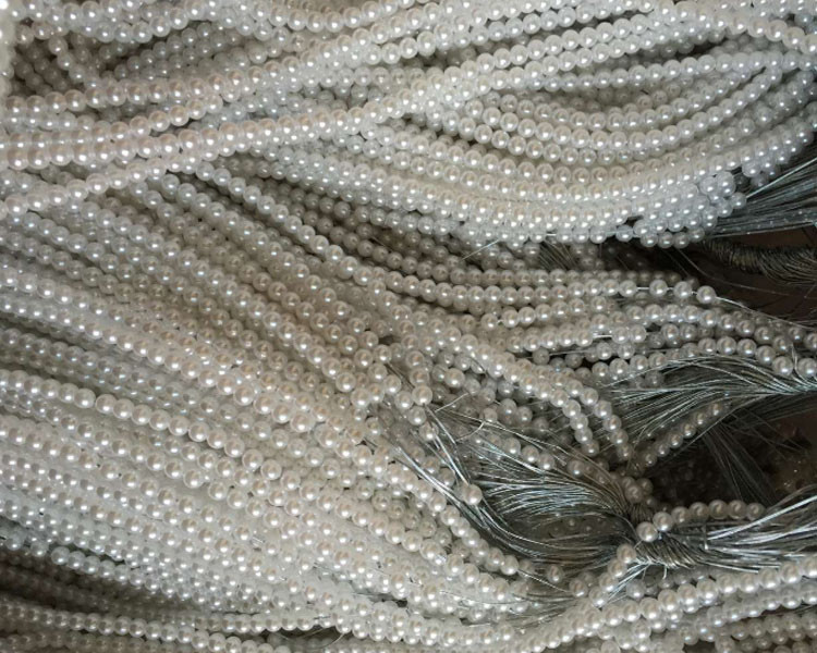High Quality DIY Handmade ABS Plastic 8mm White Imitation Pearl Bead Strand