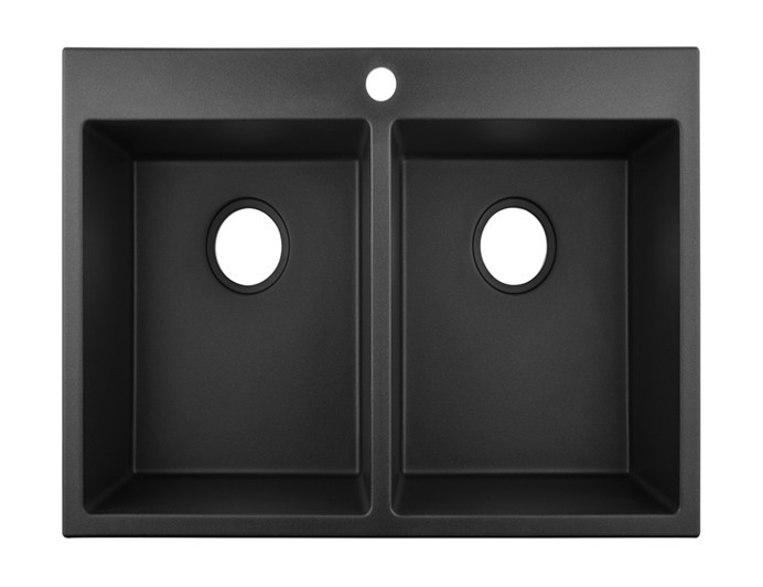 30 Inch 50/50 Drop-in Double Bowl Composite Granite/Quartz Kitchen Sink