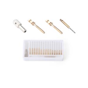 Wholesale MFDS Standard Teeth Dental Implant Supplies Tapered Screw Post Kit 24k Gold Plated from china suppliers