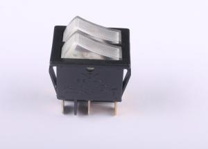 Wholesale 6 Pins Black SPDT Illuminated Small Rocker Switch For Communication Equipment from china suppliers