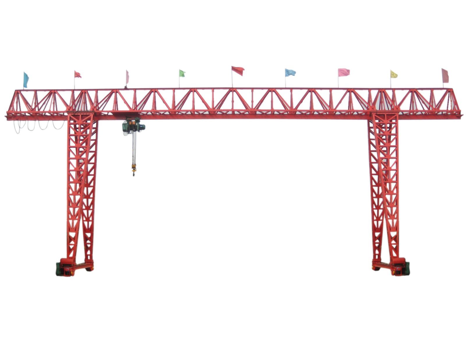 MH Type 10t 12m Span Single Girder Gantry Crane Truss Main Beam