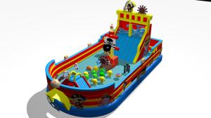 Wholesale Pirate Ship Big Inflatable Slide Bouncer Blue Red Yellow color from china suppliers