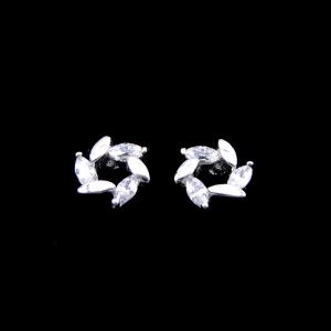 Wholesale Sterling 925 Silver Wedding Earrings Flower Shape Jewelry For Women from china suppliers