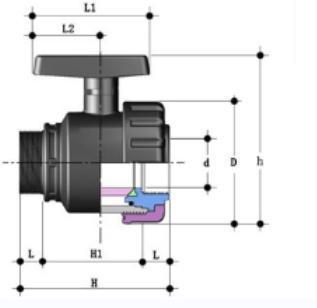 PVC/UPVC/Plastic Irrigation F/M Union Ball Valve with Double Single Type