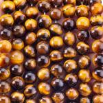 8mm Dark Golden Tiger Eye Gemstone Beads Healing Crystal Stone Beads For Jewelry