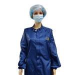 5mm Stripe Waterproof Dark Blue Anti Static ESD Washable Coverall Without Hood