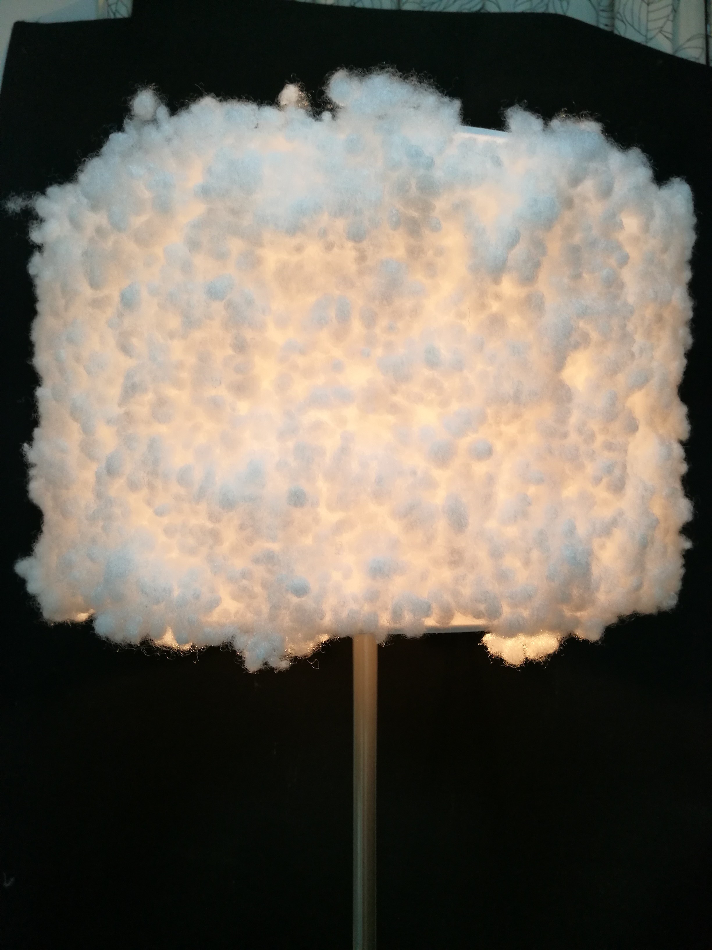 E27 White Bedside Lamp Shades D300*200mm Cotton Felt Shell