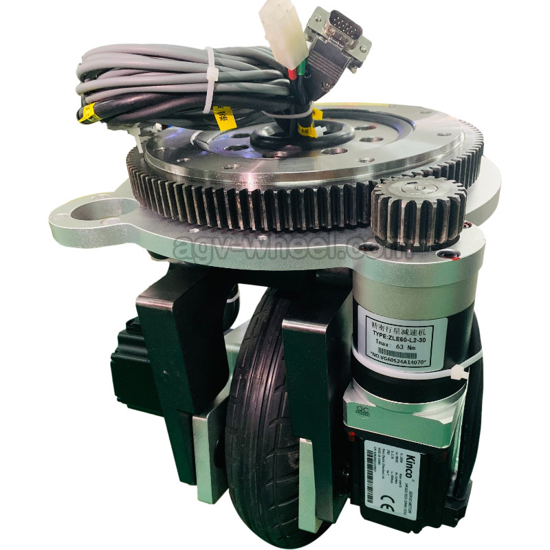 Double Support Damper Structure Motor Robot Drive Wheels 210mm