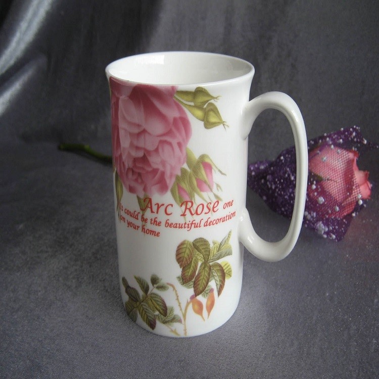 Unbreakable 300ml Bone White Ceramic Cup round shape , gift Usage