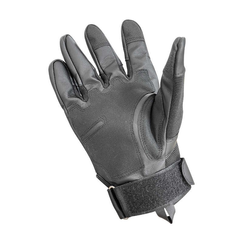 Flame-Retardant Black Full Finger Training Gloves for Customization and Protection