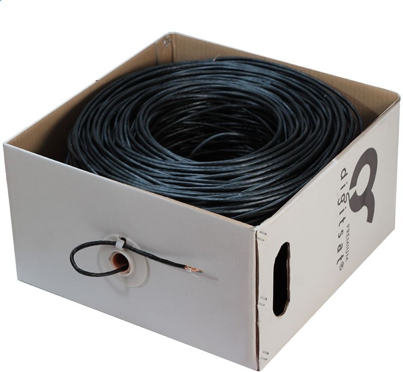 Stranded CCA Power Security Camera Cable / CAT6 1000ft Ethernet Cable , 23 AWG Solid Copper