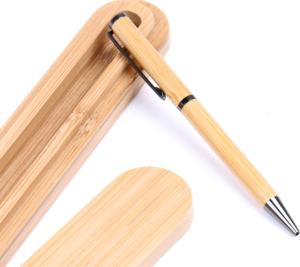 Wholesale Environmentally friendly pen bamboo advertising pens with gift box,bamboo pen with laser logo from china suppliers