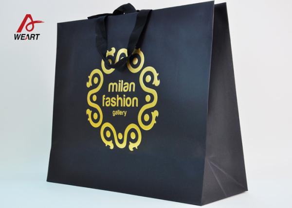 Cotton Ribbon Personalized Wine Bags Paper Material , Custom Business Shopping