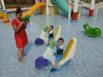 Children Water Park Play Game Fiberglass Water Spray Motorcycle For Splash Park