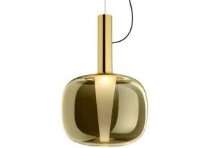 Wholesale lampara rose golden shinny golden chrome sliver decorative glass pendant light for restaurant from china suppliers