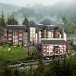 Double Storey Light Steel Prefab House / 4 Bedroom Prefab House Easy Assembling