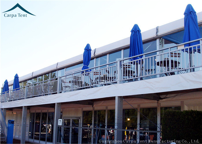 Double Deck Heavy Duty Glass Wall Tent With Wind Resistant PVC Tent Fabric
