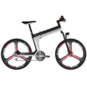 Wholesale 25KPH Electric Folding Mountain Bike , 0.25kw Fold Up Electric Mountain Bike from china suppliers