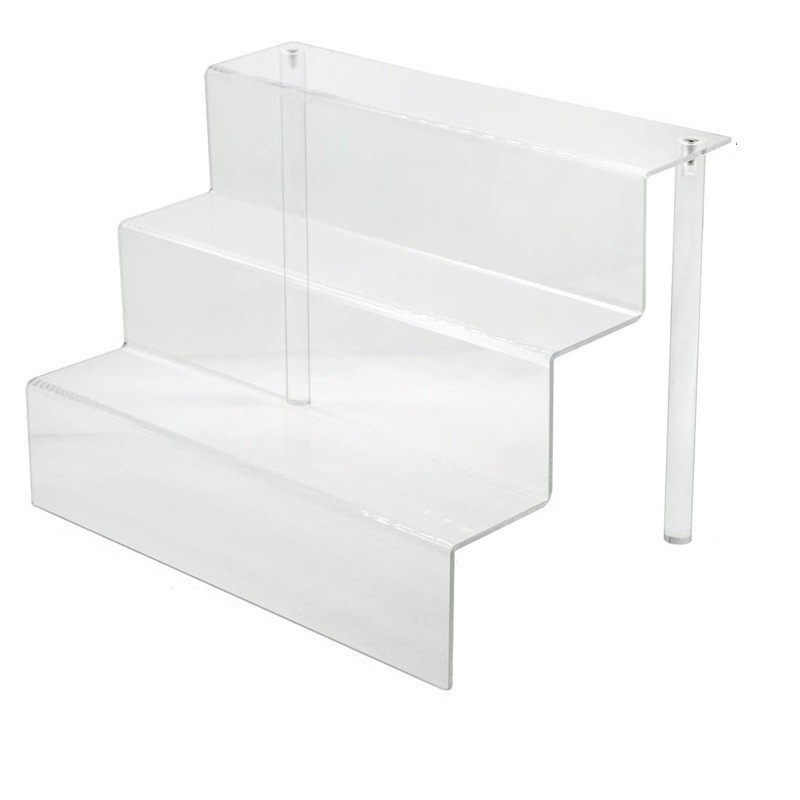 wholesale Acrylic Shelf 3-tier Step Shelf Acrylic Riser Display Shelf