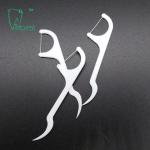 Disposable Dental Floss Toothpick , Nylon PTFE Dental Floss Sticks For Braces