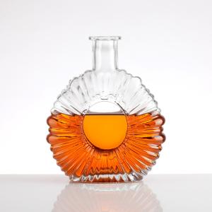 Wholesale Hot Stamping Luxury Glass Whisky Bottle with Aluminum Plastic PP Collar Material from china suppliers