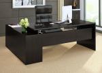 Beautiful Manager Office Furniture / Modern Office Desk Light Walnut / Black
