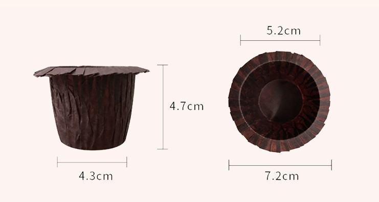 Flanging Top Hat Paper Cake Cups Non Stick High Temperature Baking
