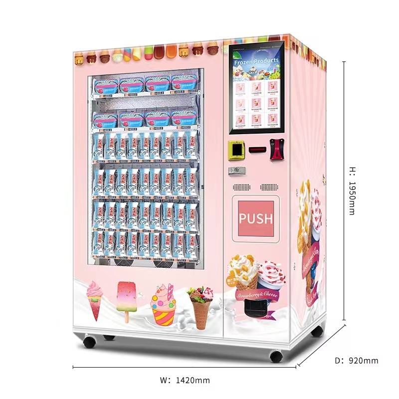 Low Maintenance Cotton Candy Maker Vending Machine 110V/220V Rated Voltage 2500W Rated Power 32-inch Touch Vertical Screen