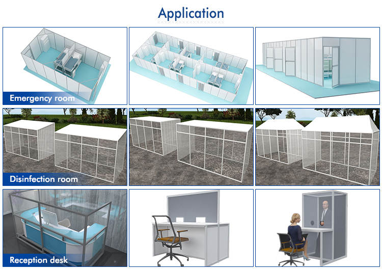 Exhibition Booth Modular Aluminum Construction Easy To Set Up Reusable And Waterproof Suitable For Medical Quarantine