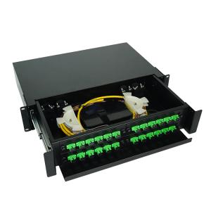 Wholesale 1U Metal 24 Port Fiber Optic Patch Panel Terminal Box from china suppliers