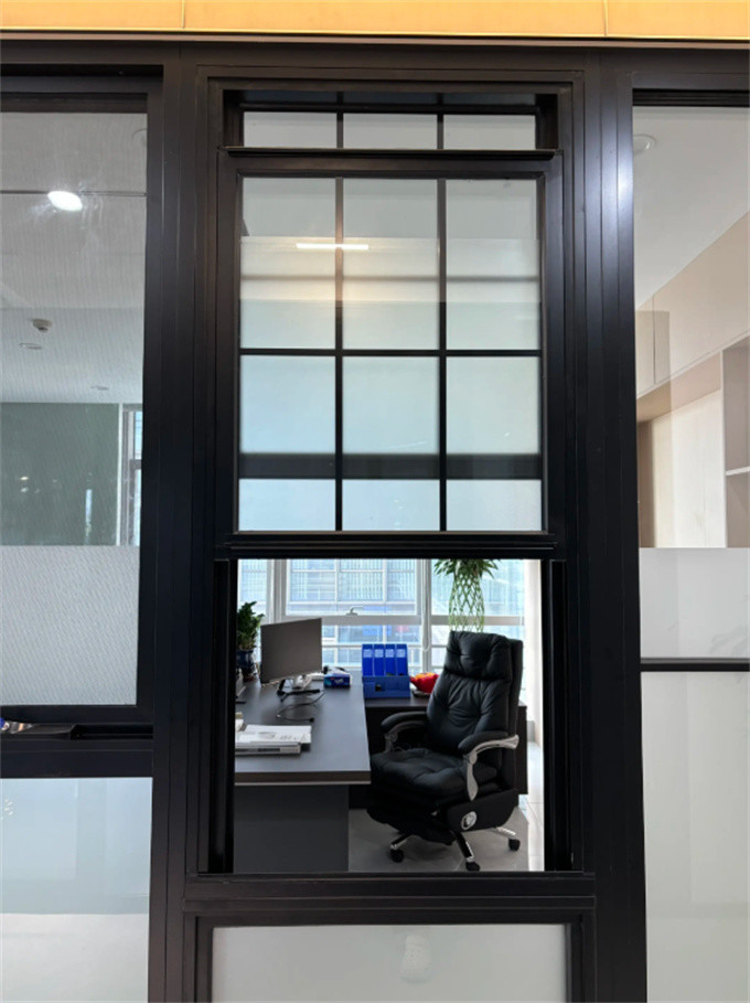 Vertical Sliding Tempered Glass Double Hung Windows With Stainless Steel Screen Netting
