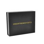 Magnet Paper Rigid Packaging Box Black Collapsible With Foam