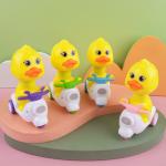 Wholesale Toys Rubber Ducklings Children's Pressure Inertia Return Little Yellow