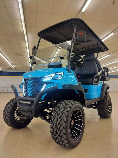 2+2 Classic Off-road Model Blue Electric Golf Cart Lithium Battery With