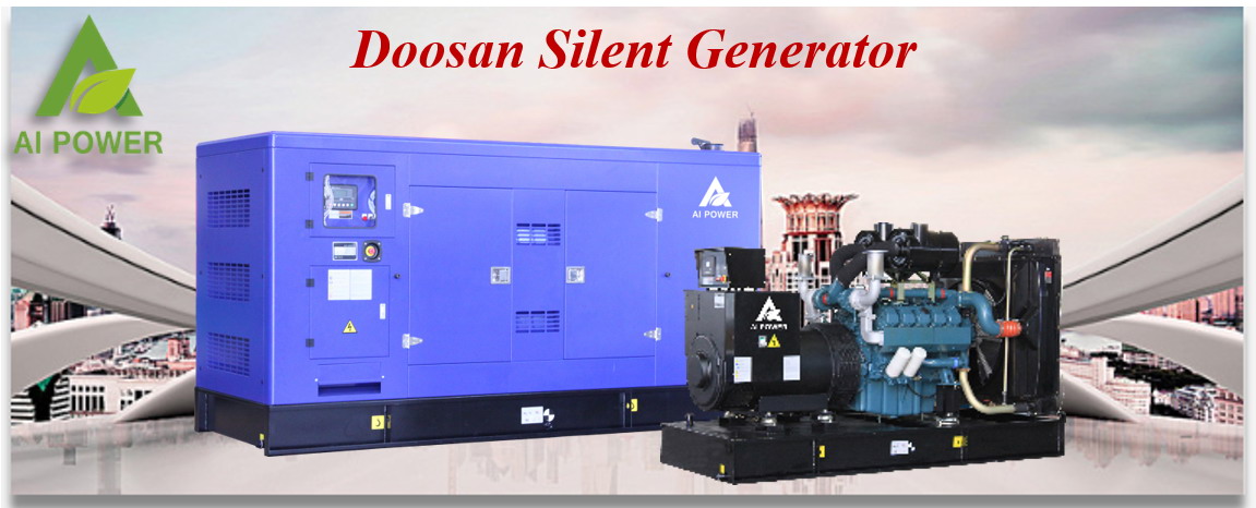 575kva 460kw Doosan Power Silent Dg Generator DP180LA 480V
