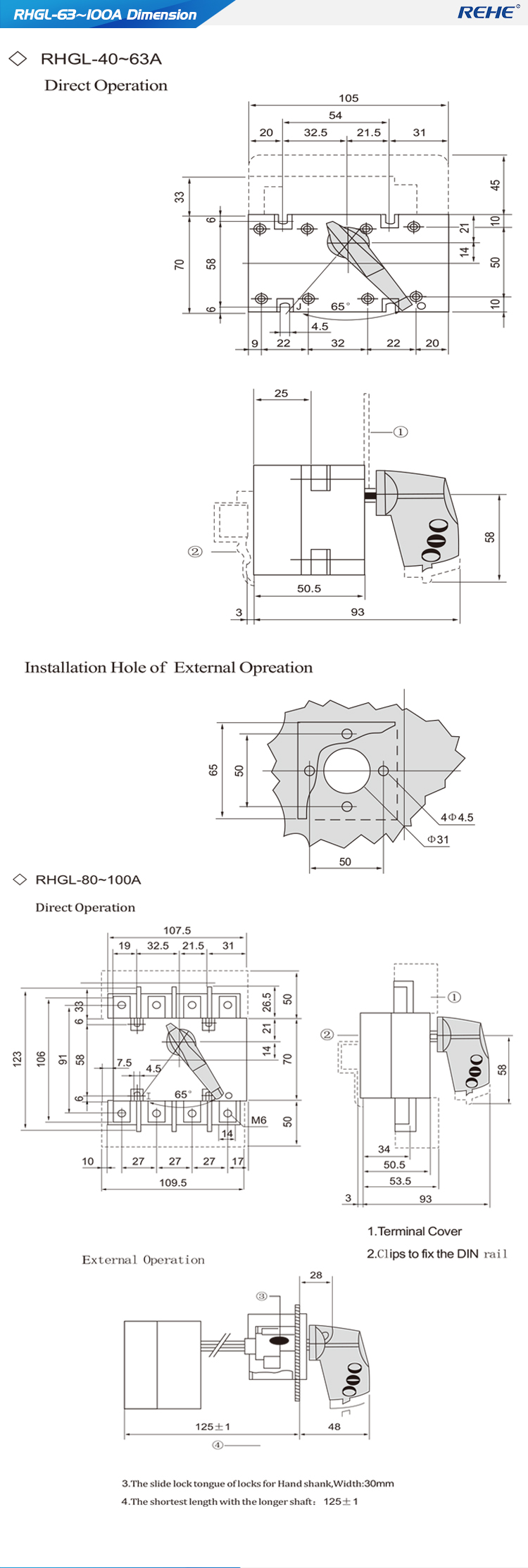 4poles high quality cheap price Isolation Switch for manual operation changeover switch