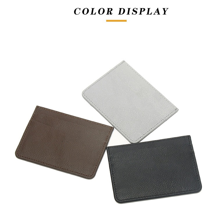 RFID Blocking Leather Card Holder With Multifunctional Features And Anti-Magnetic Design