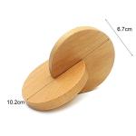Handbell 6 Inch Wooden Teethers Safe Tambor Beech Wood Teether