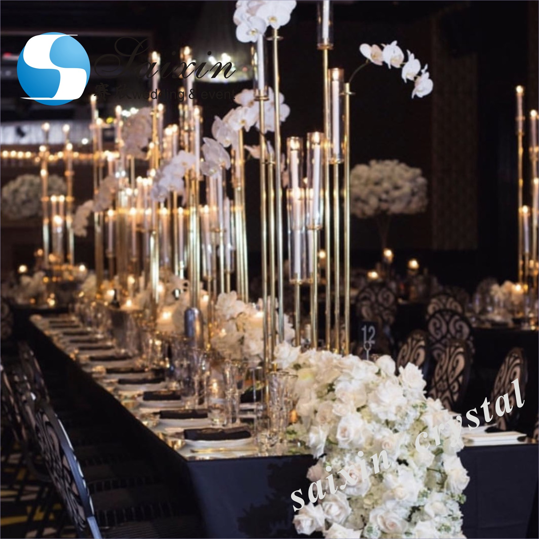 20 Inch 24 Inch Tall Clear Glass Vase Decoration Wedding Home For Dining Table