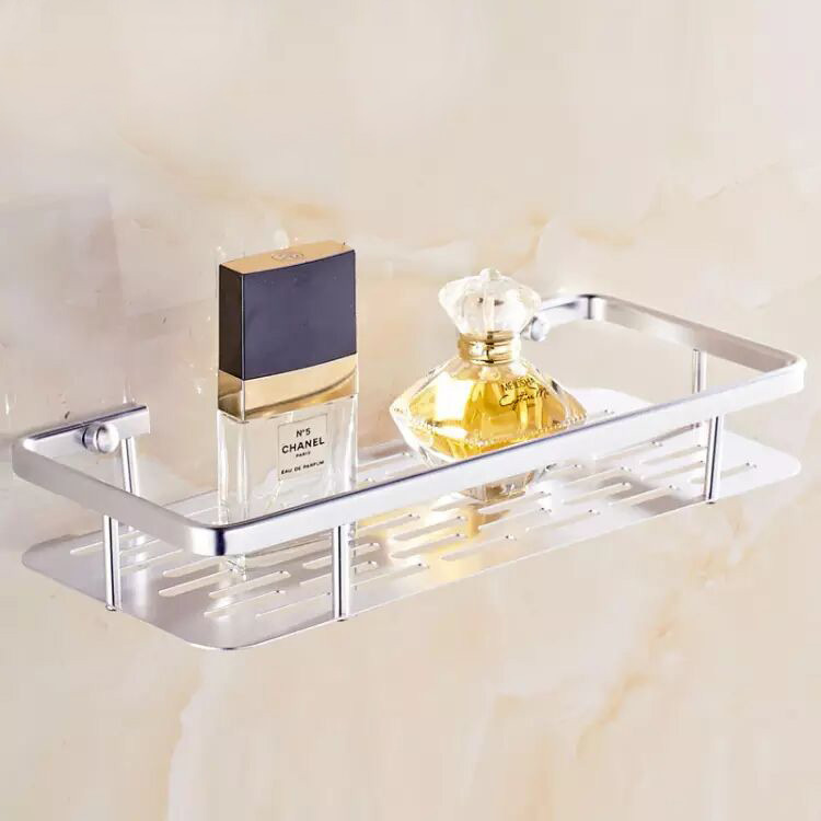 Single layer shelving Bathroom Rack Durable Stainless Steel Wall Mountable