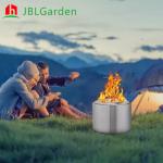 Outdoor Stainless Steel Stove Round Wood Burning Fire Pit Silvery White